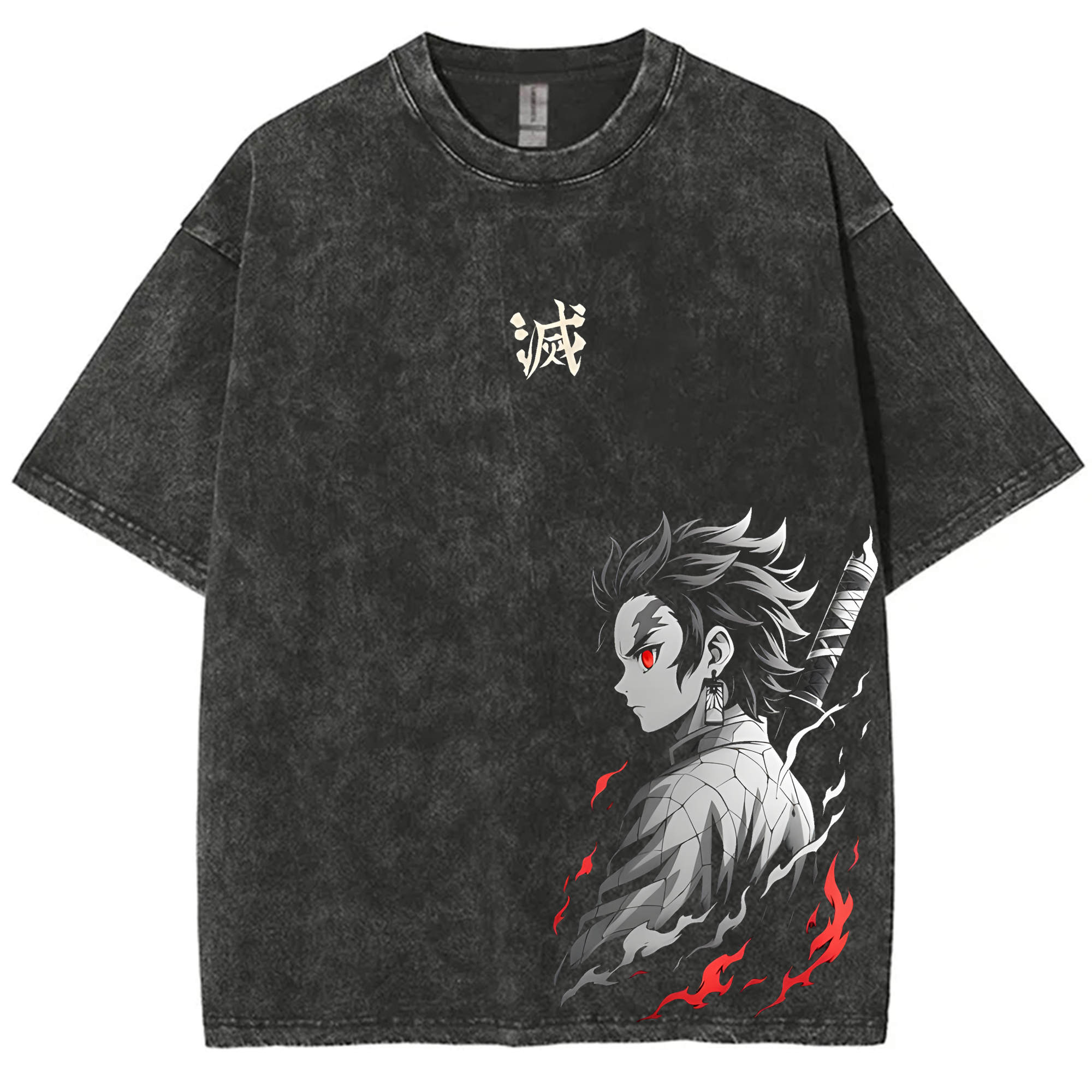 Vintage 3D Direct Inkjet Printed Washed Unisex T-Shirt| KNY