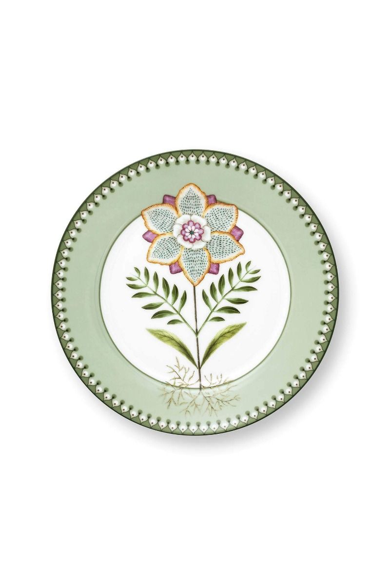 Plate Lily&Lotus Light Green 21cm