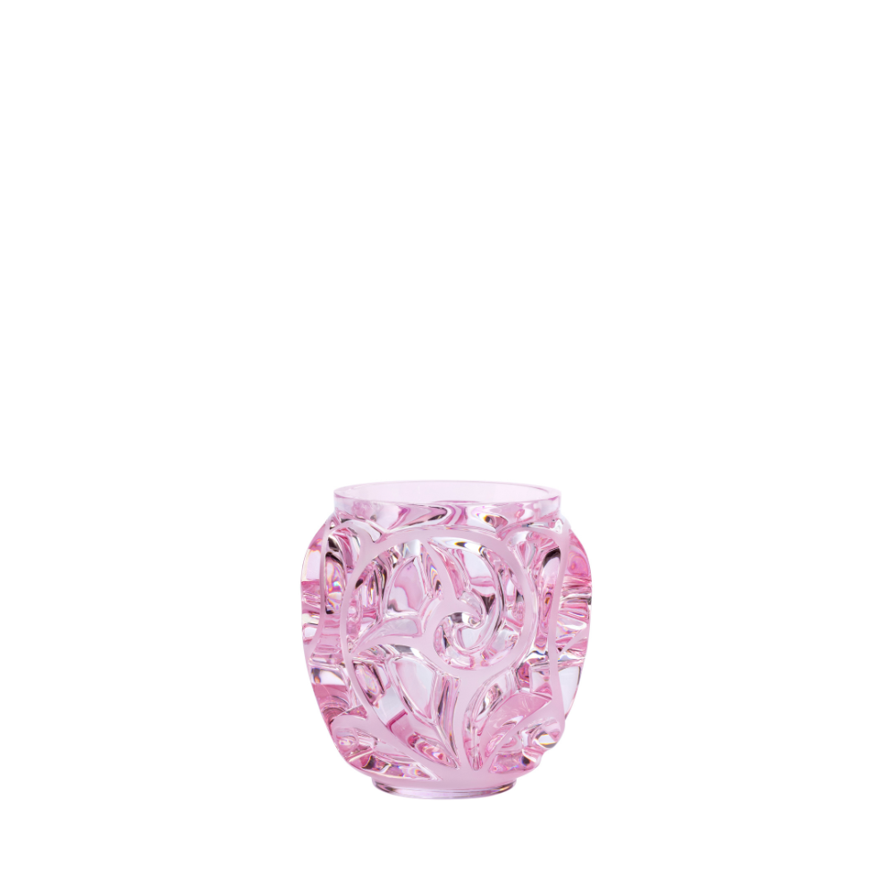 VASE TOURBILLONS PETIT MODÈLE - CRISTAL LUSTRÉ ROSE