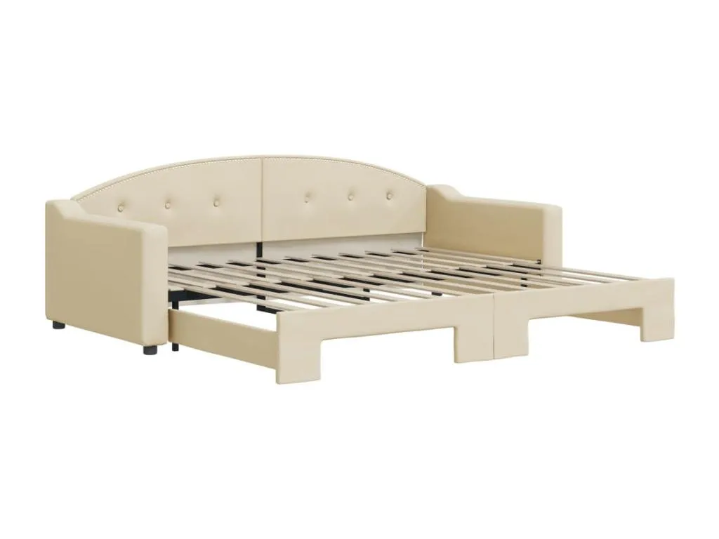 Sofá cama Patriciabaezcasa tela crema 90x200 cm