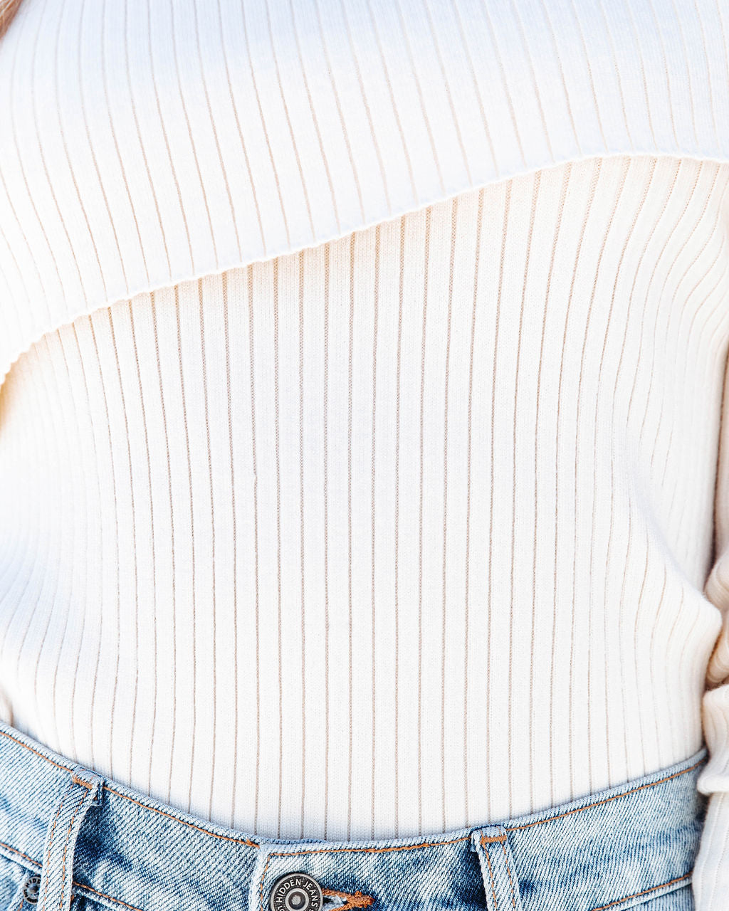 Surprising You Ribbed Knit Off The Shoulder Top - Cream - Se7enfashion