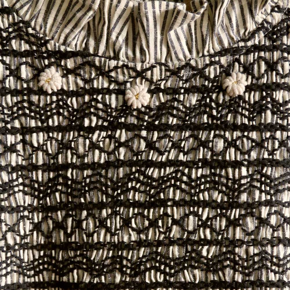 Suranné - Blouse Main - Noir Rayures