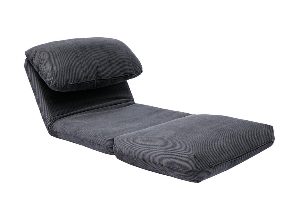 Sillón cama de 1 Cozetiq pana gris oscuro SPENCER