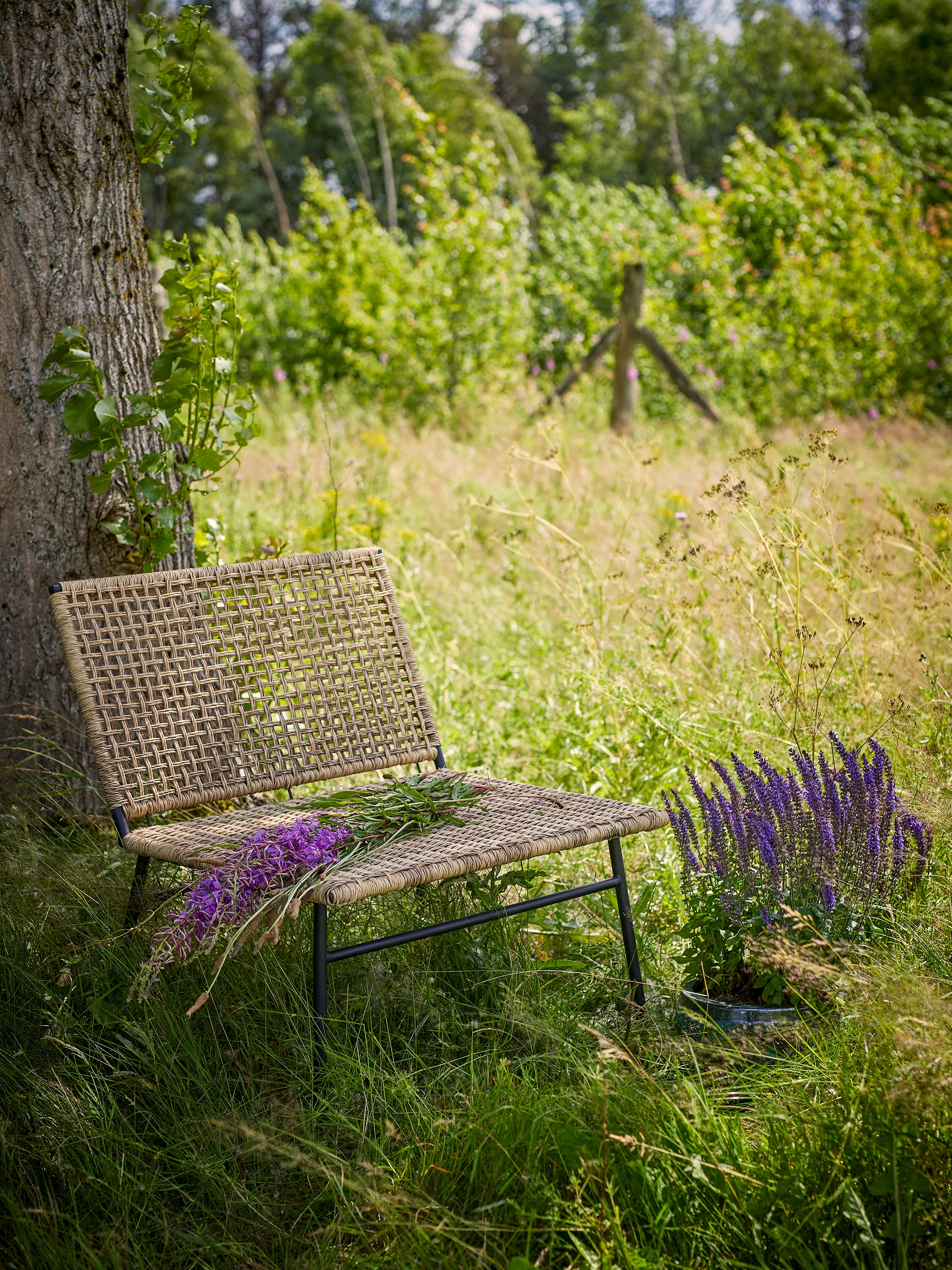 VALLONE LOUNGE CHAIR, NATURE, POLYRATTAN