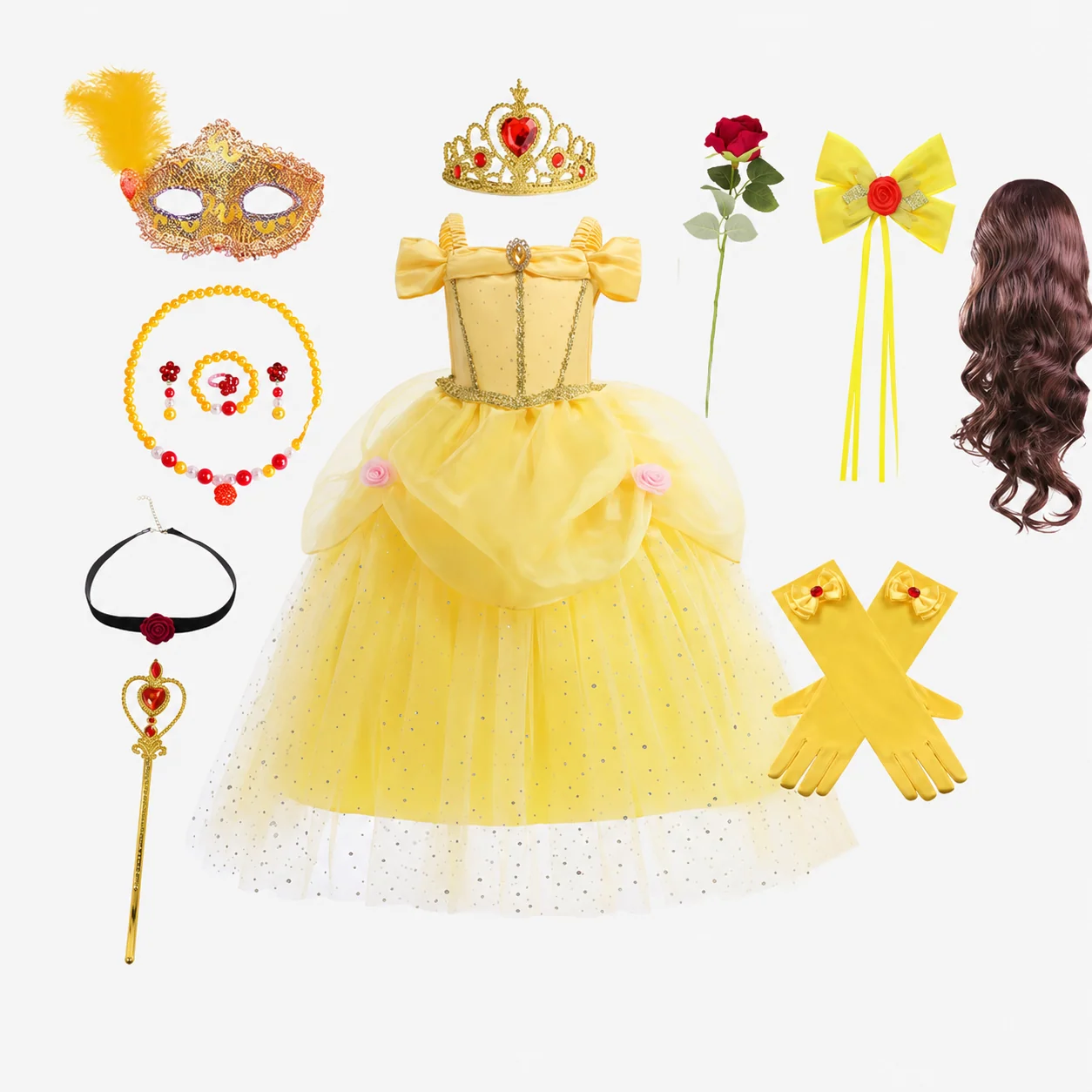 Halloween Costumes Girls Princess Party Dress Costume Set - Image 15 Halloween Costumes Girls Princess Party Dress Costume Set - Image 15
