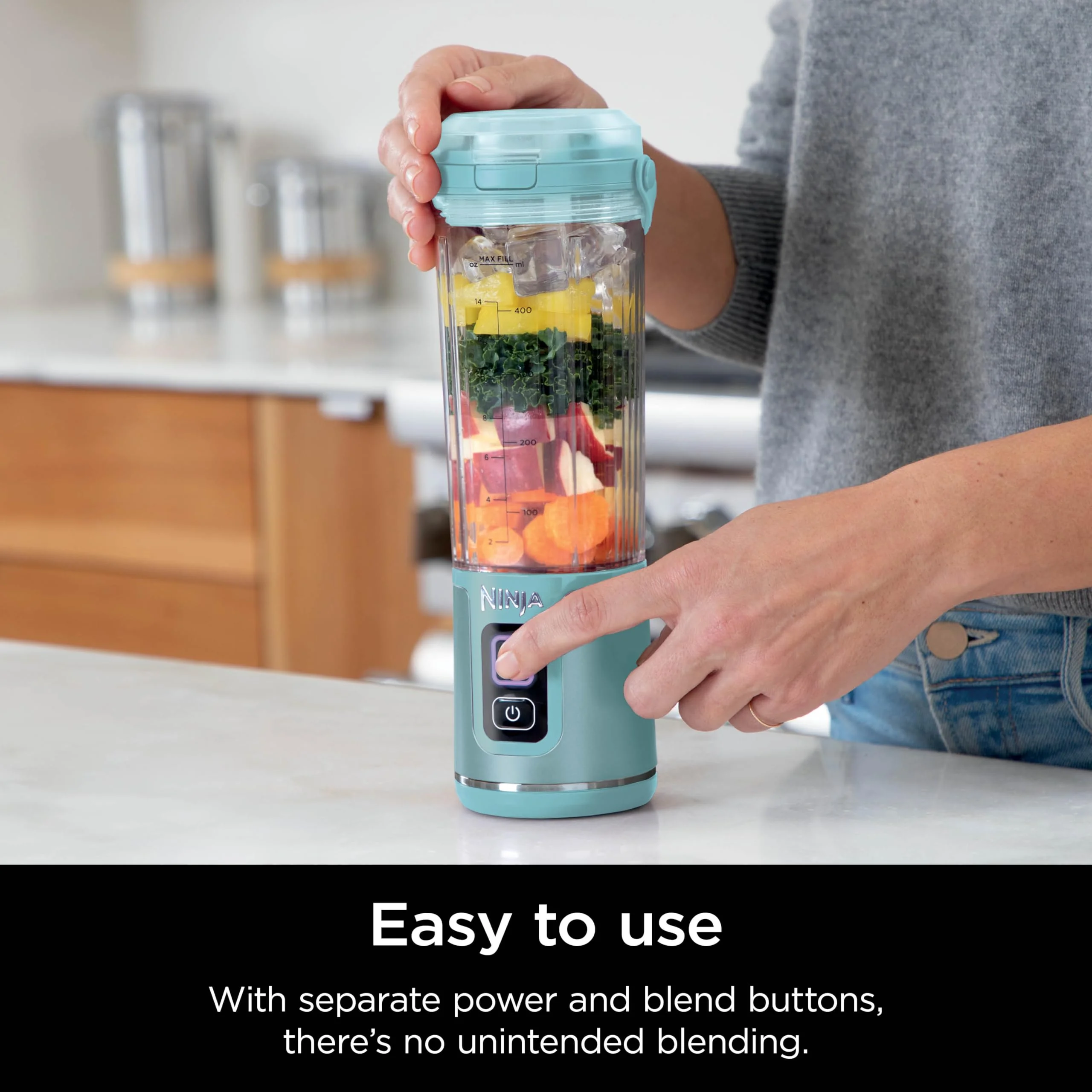 Ninja Blast Portable Blender, Cordless, 18oz. Vessel, Personal Blender for Shakes & Smoothies, BPA Free, Leakproof Lid & Sip Spout, USB-C Rechargeable, Dishwasher Safe Parts, Metallic Purple, - Image 57