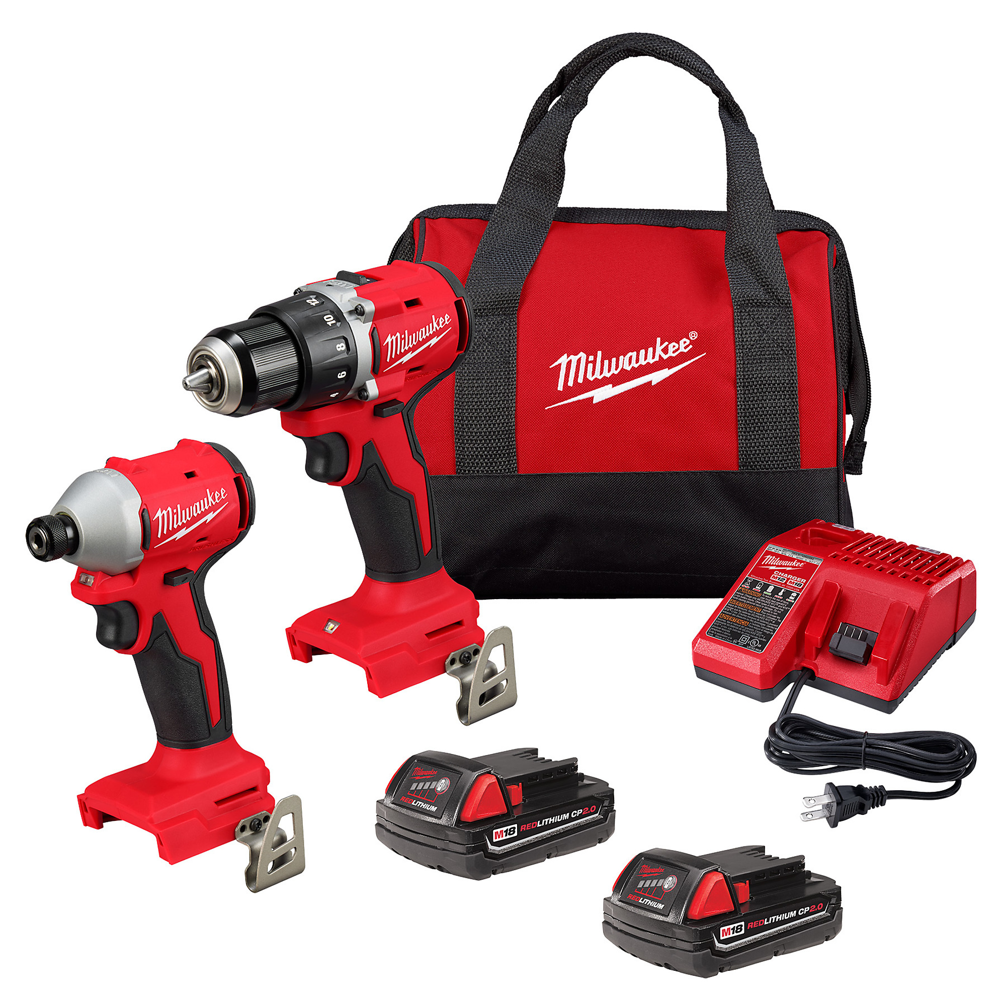 Milwaukee, M18 Compact Brushless 2-Tool Combo Kit