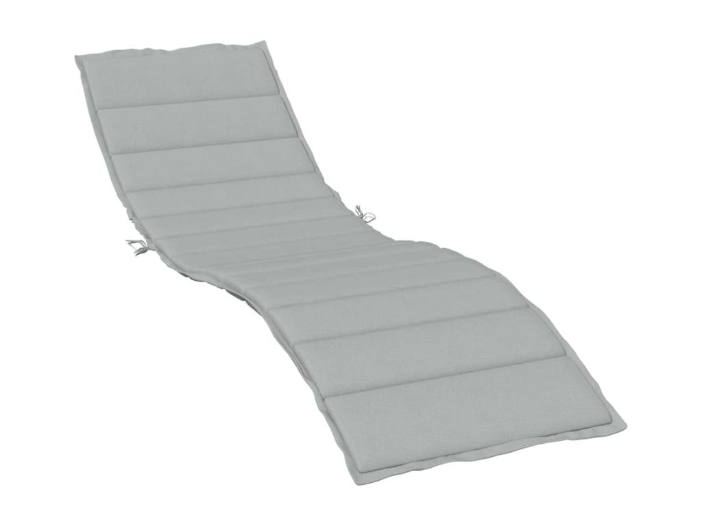 Cojín para tumbona tela gris claro melange 200x50x4 cm