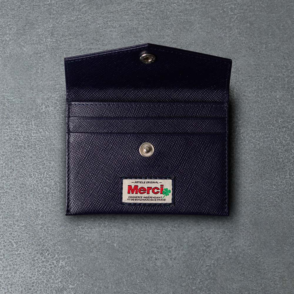 Merci - Porte Carte à Rabat - Marine