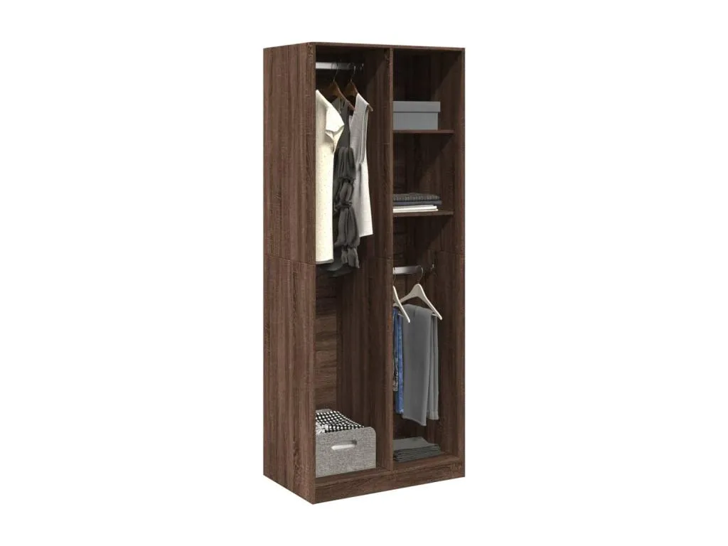 Armario Hogarmini de ingeniería color Hogarmini marrón 80x50x200 cm wqje05712