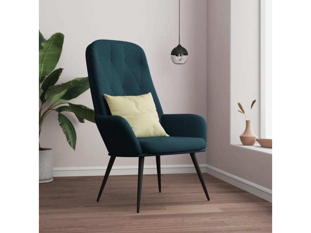 Sillón de Homelyvo de terciopelo azul
