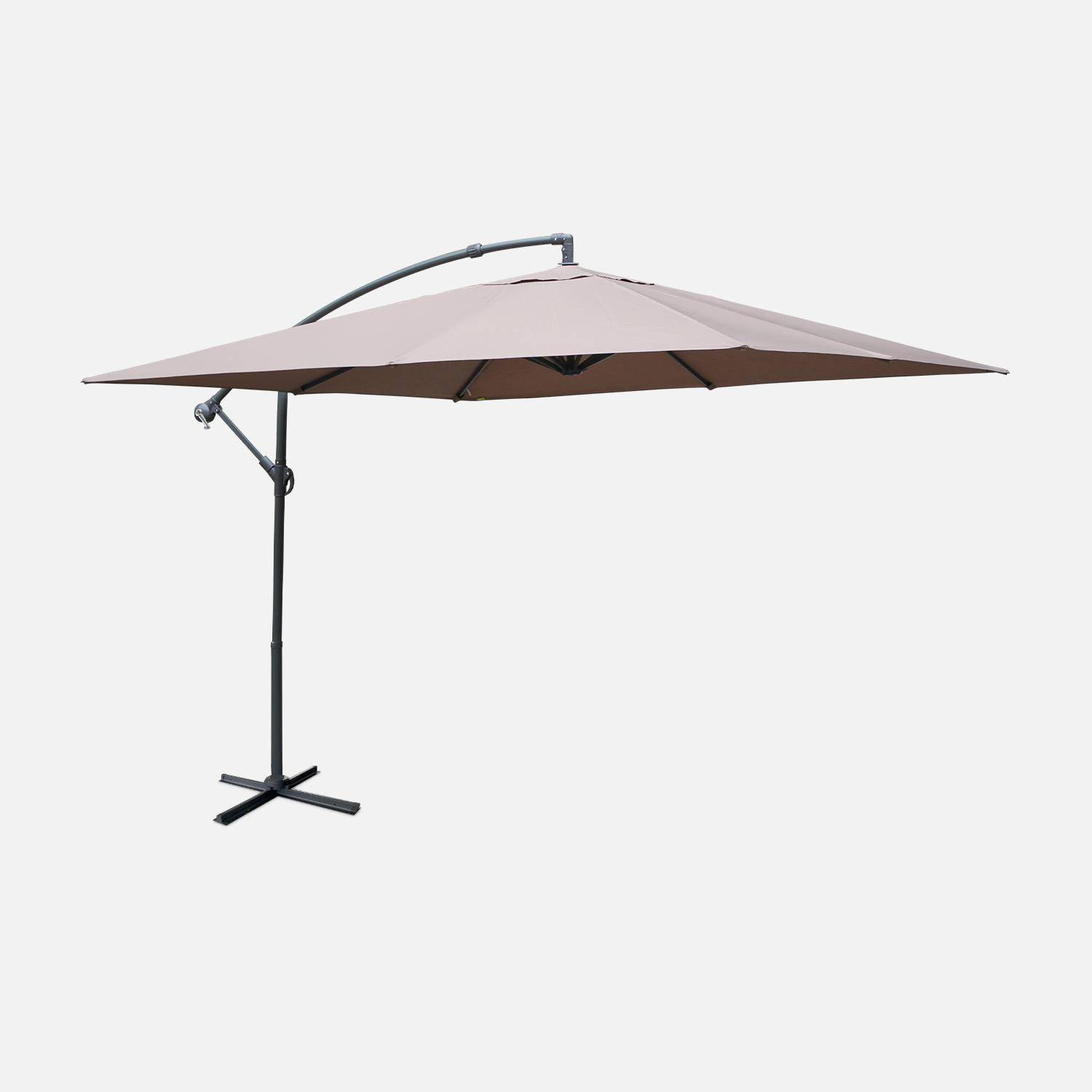 Hardelot - Parasol cuadrado excéntrico, 3x3m