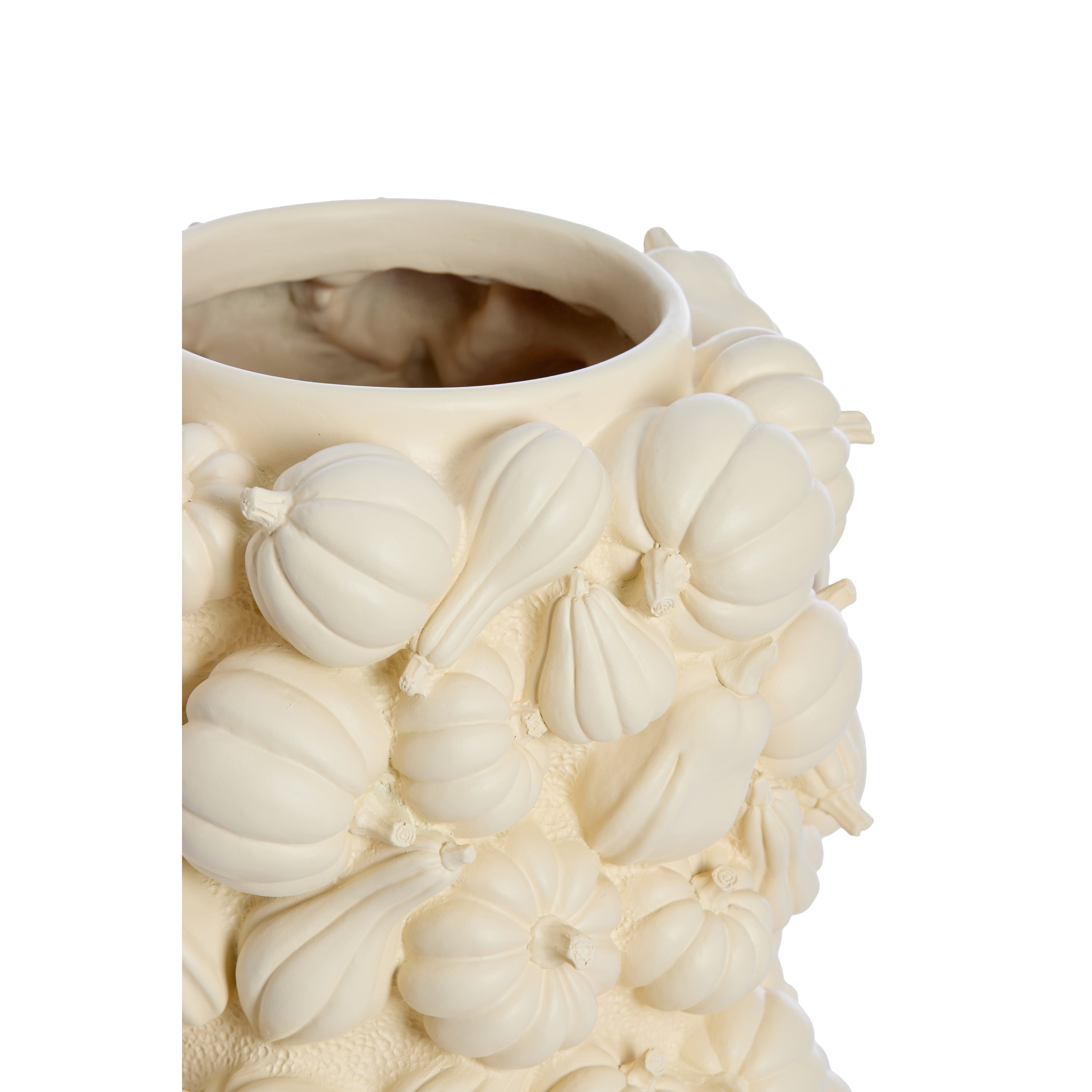 Light & Living kleine vaas PUMPKIN mat crème – Ø27,5x33 cm