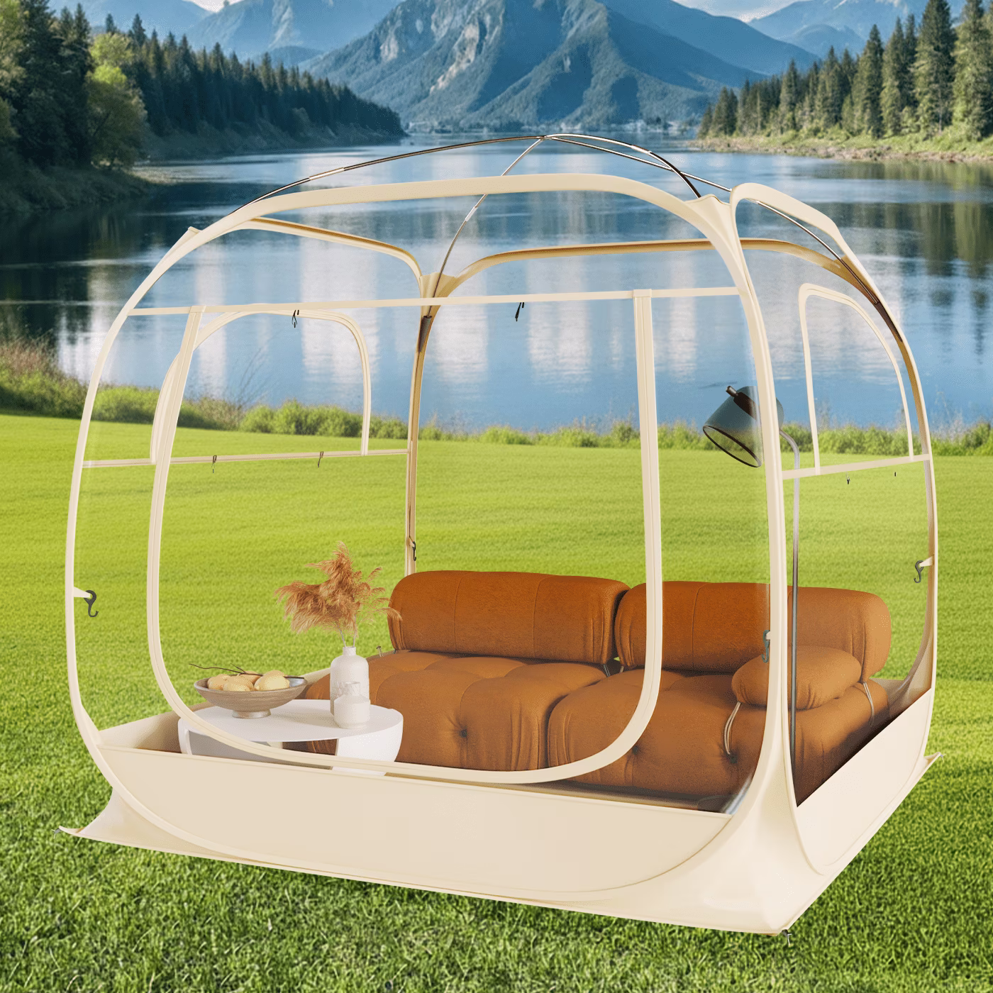 TABU Pop Up Bubble Tent, Sports Tent for 6-7 People, Portable Weatherproof Clear Tent, 10 x 10 ft