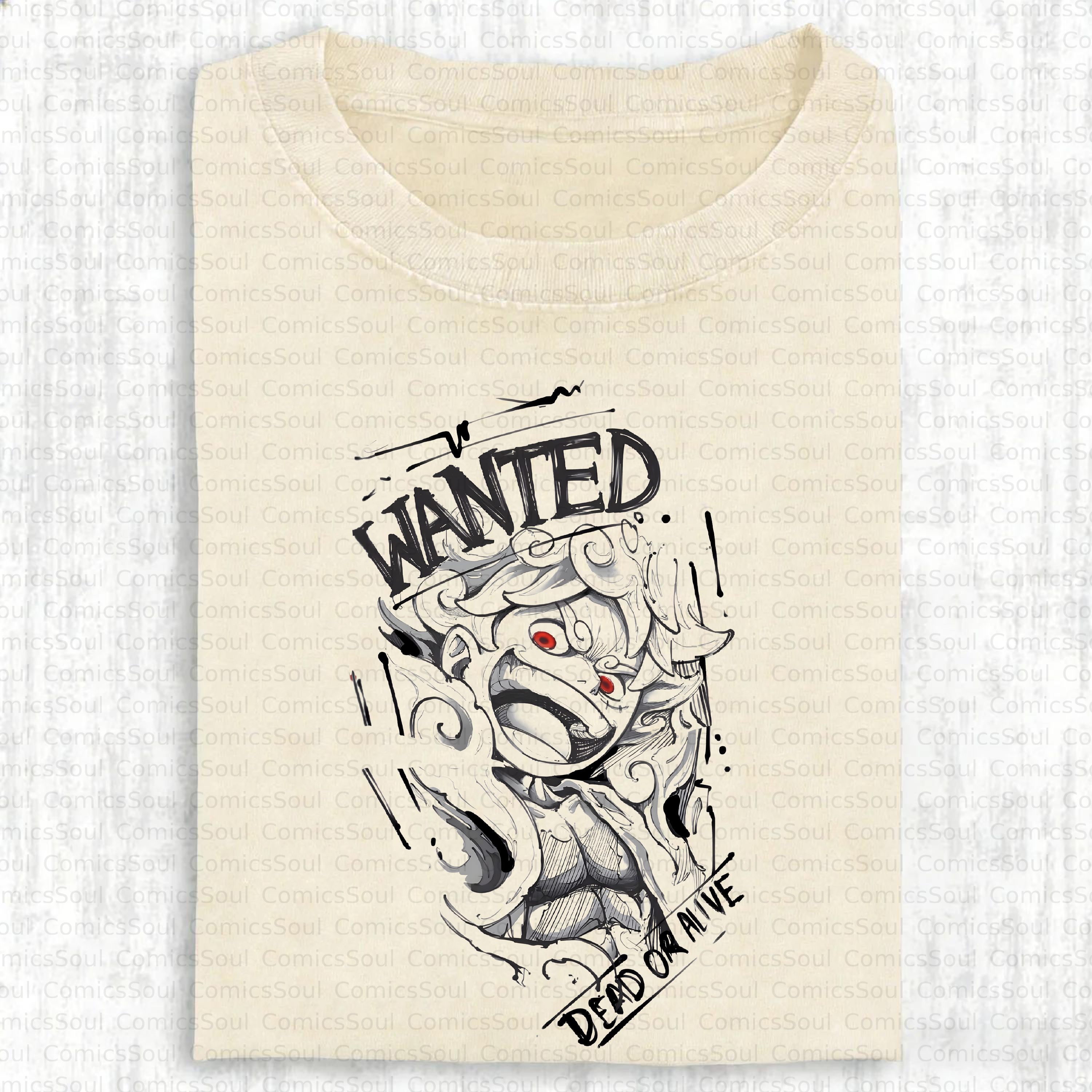 Unisex Anime Inspired Vintage Washed T-Shirt