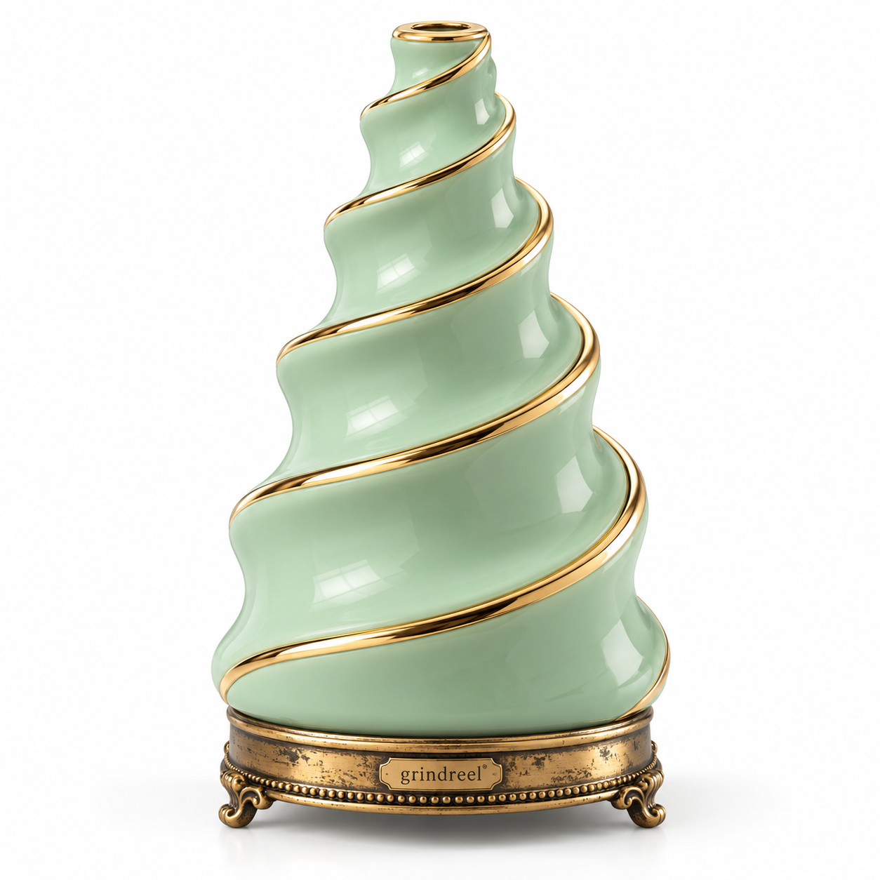 grindreel Mint Gold Spiral Diffuser