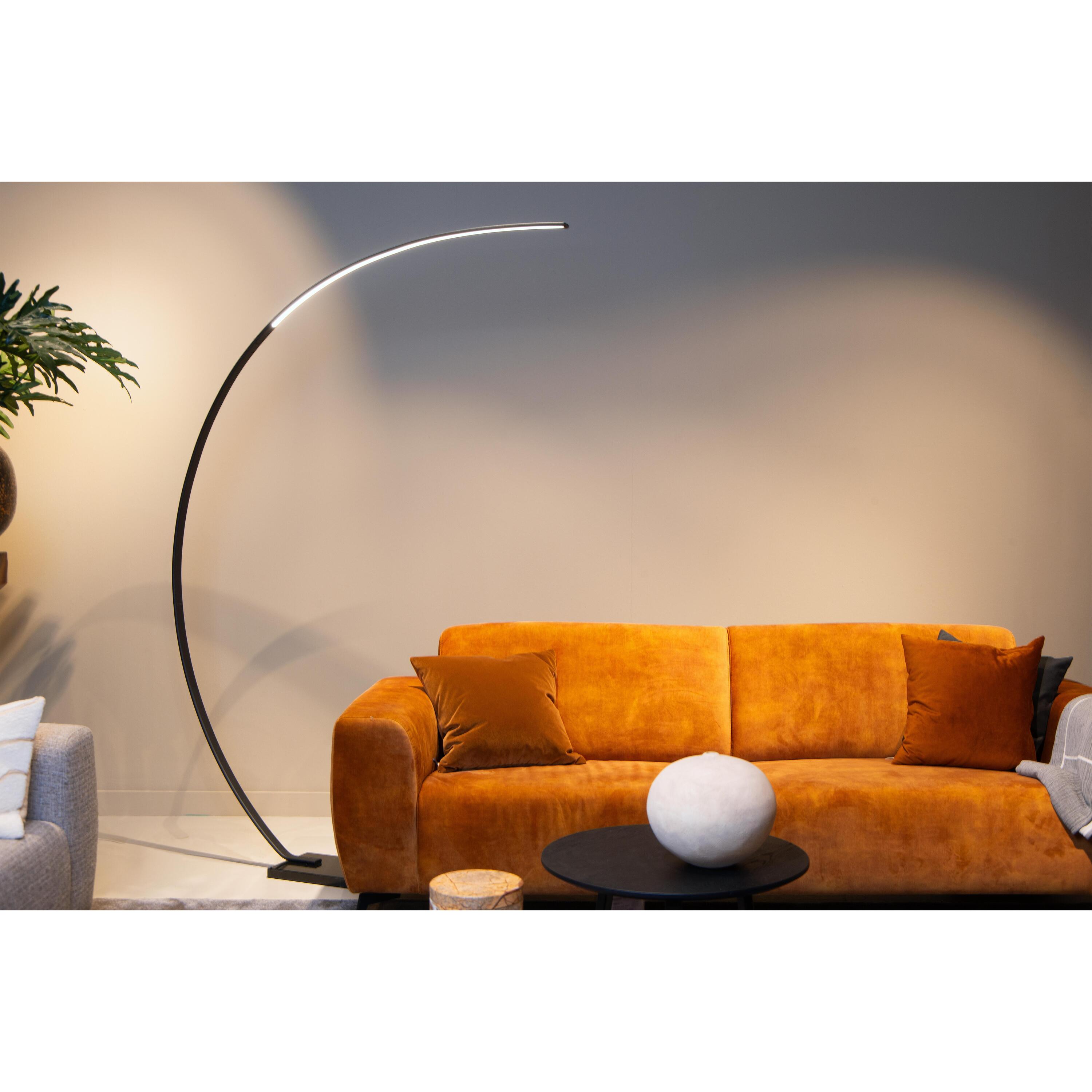 Curve booglamp LED mat goud