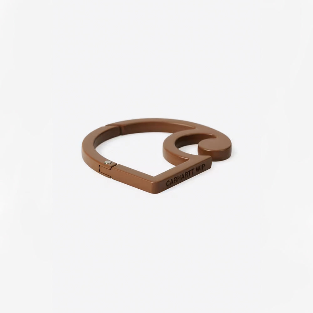 Carhartt WIP - Mousqueton C Logo Carabiner - Marron