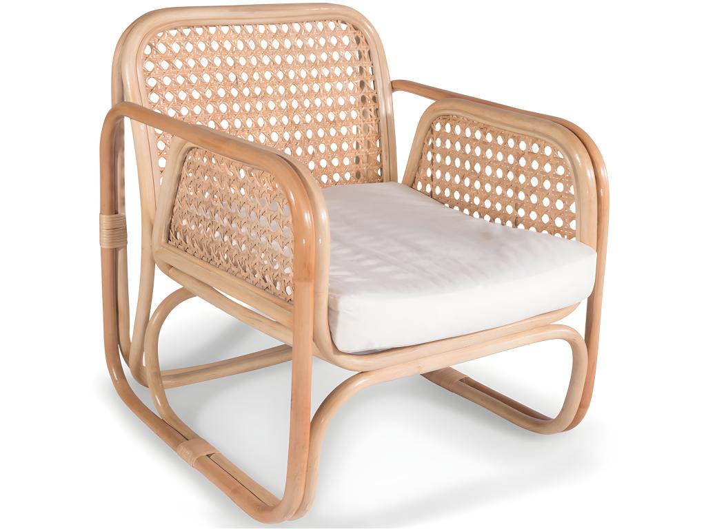 Silla de Salón de Ratán - Silla de Diseño Boho Bali - Qawa