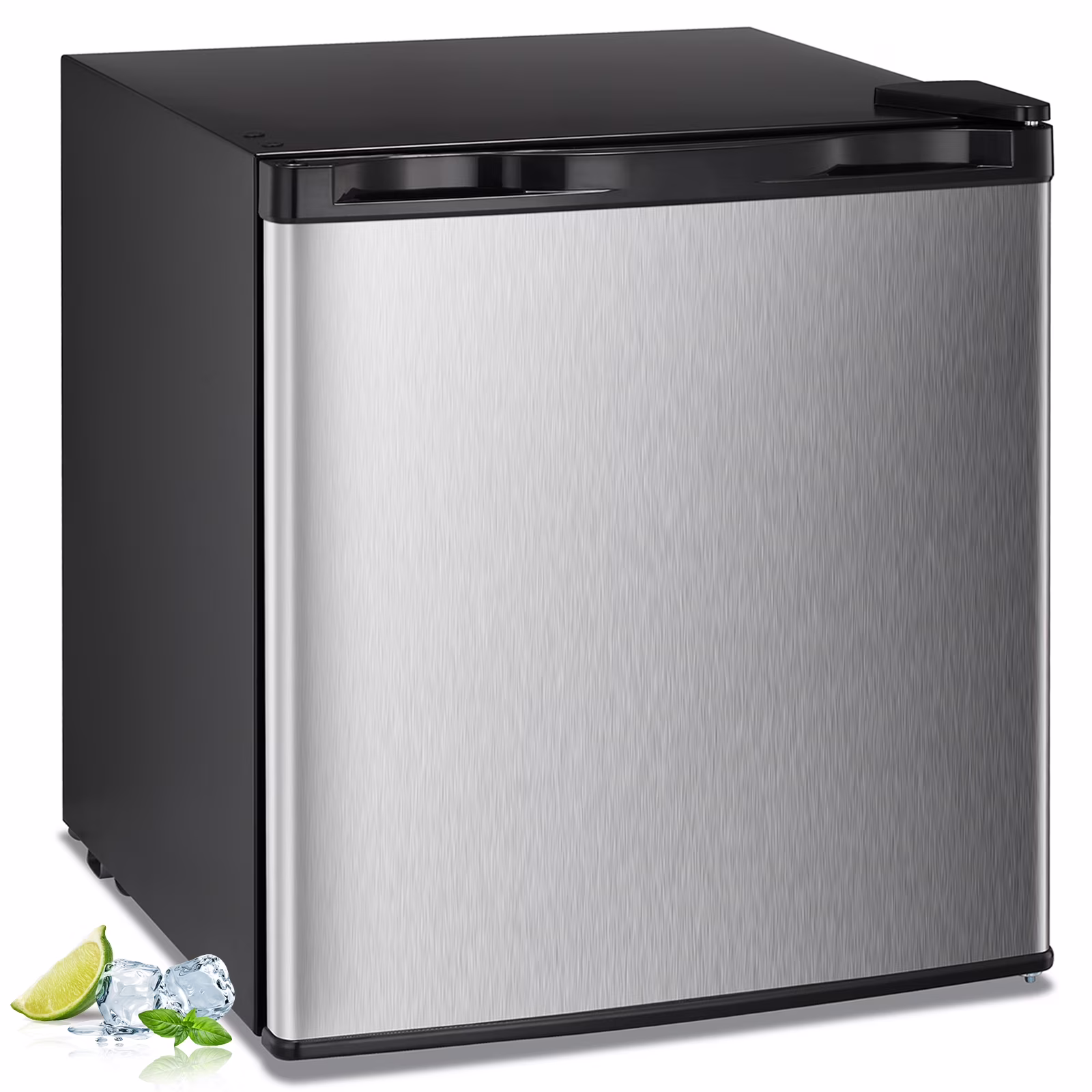 WAA Mini Freezer,1.1 Cu.ft Upright Freezer with Reversible Single Door,Removable Shelves,Small Freezer with Adjustable Thermostat for Home/Kitchen/Office (White)