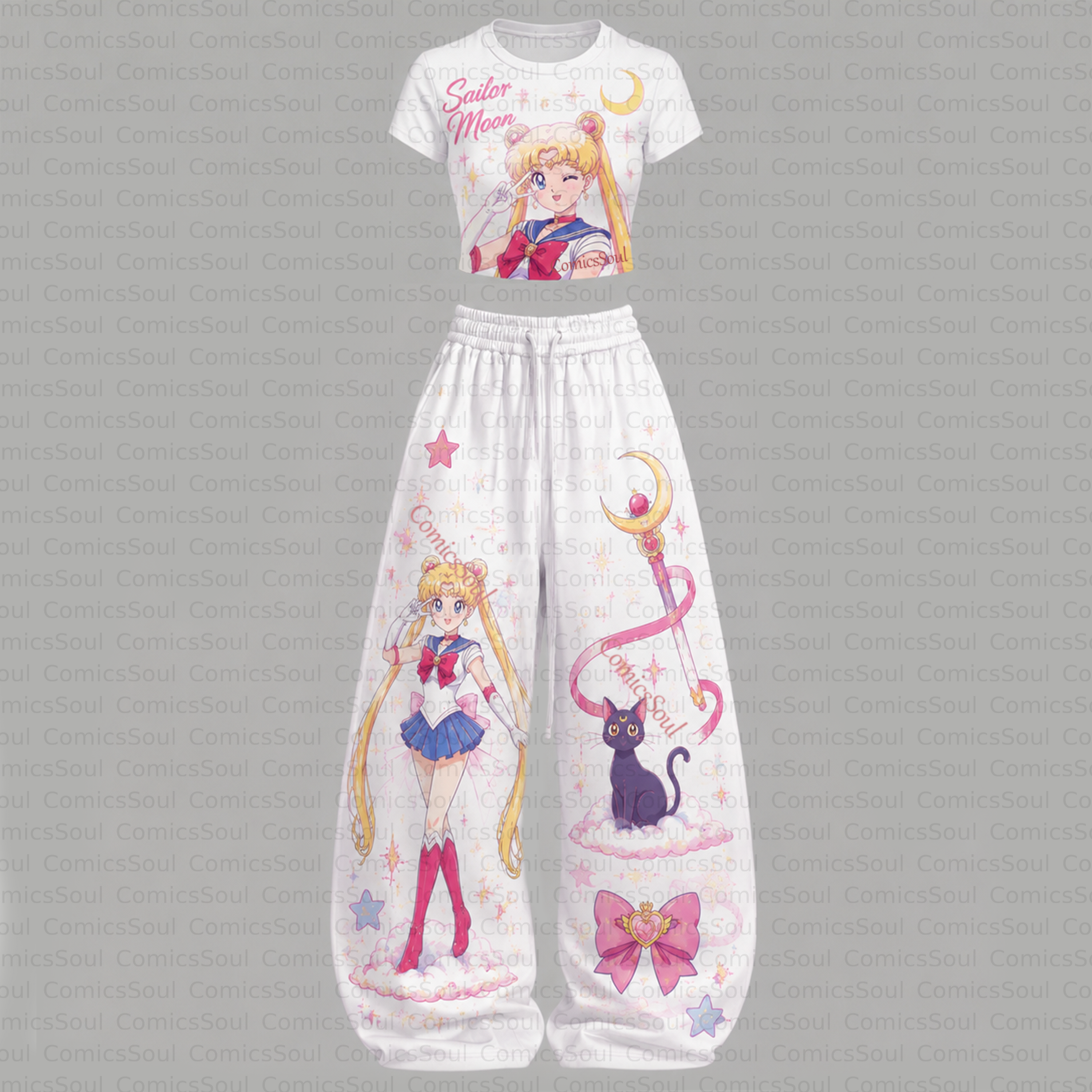 Sailor Moon T-Shirt & Elasticated Trousers Two-Piece Set