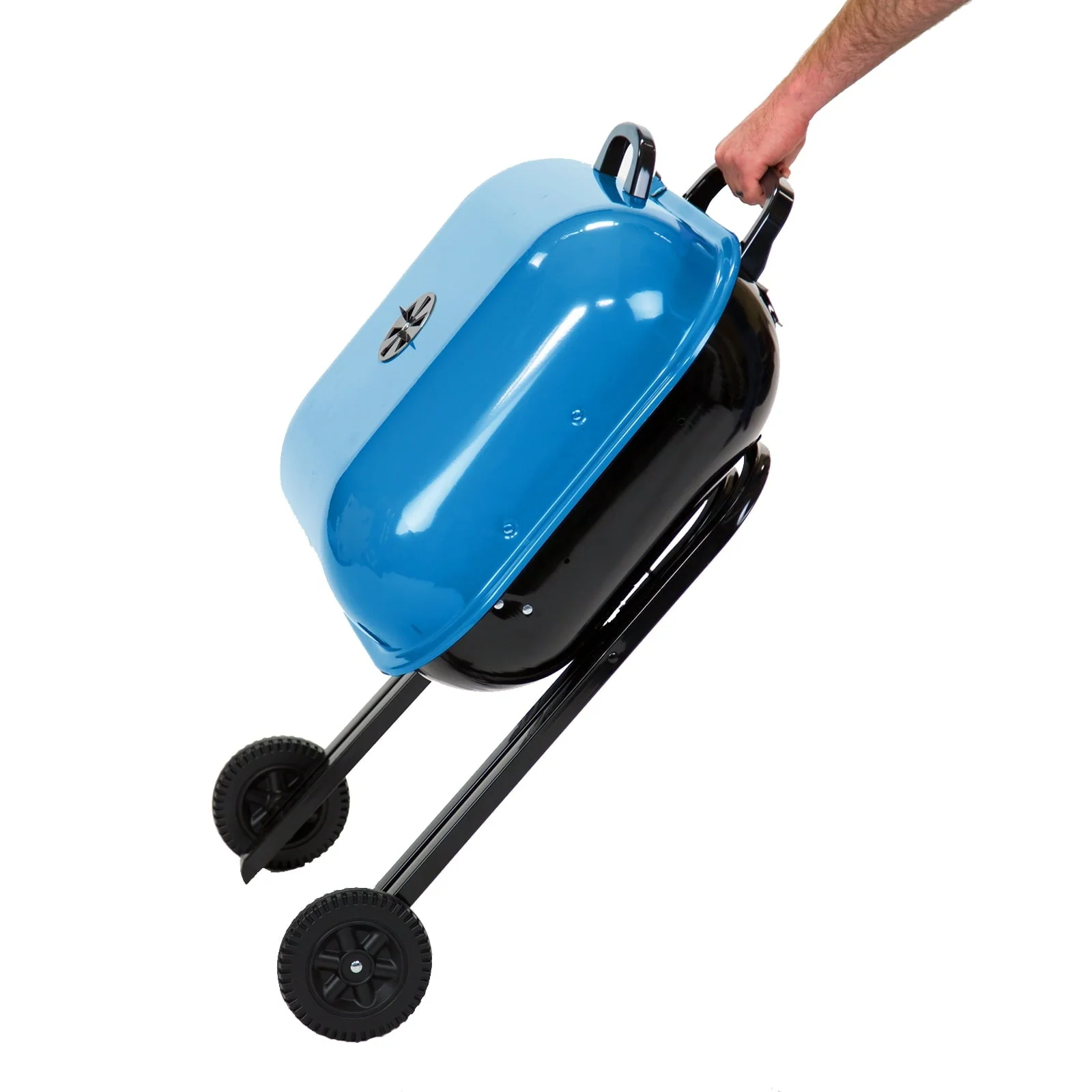 Americana Walk-A-Bout Portable Charcoal Grill in Blue - Image 8