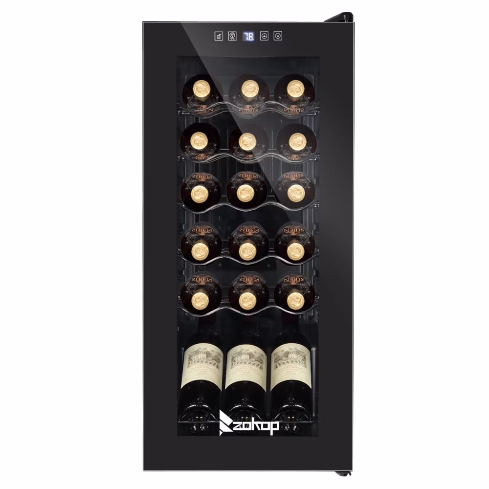 Ktaxon 18 Bottle Compressor Wine Cooler Freestanding Wine Fridge, Fast Cooling, Low Noise(2.8cu.ft/28bottle)