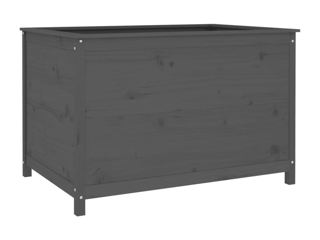 Arriate Decoromantico levado de jardín madera de pino gris 119,5x82,5x78 cm