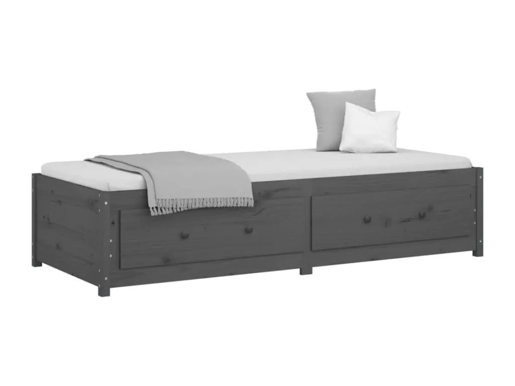 Sofá cama Decocasaes maciza de Decocasaes gris 90x200 cm 15828kiiz
