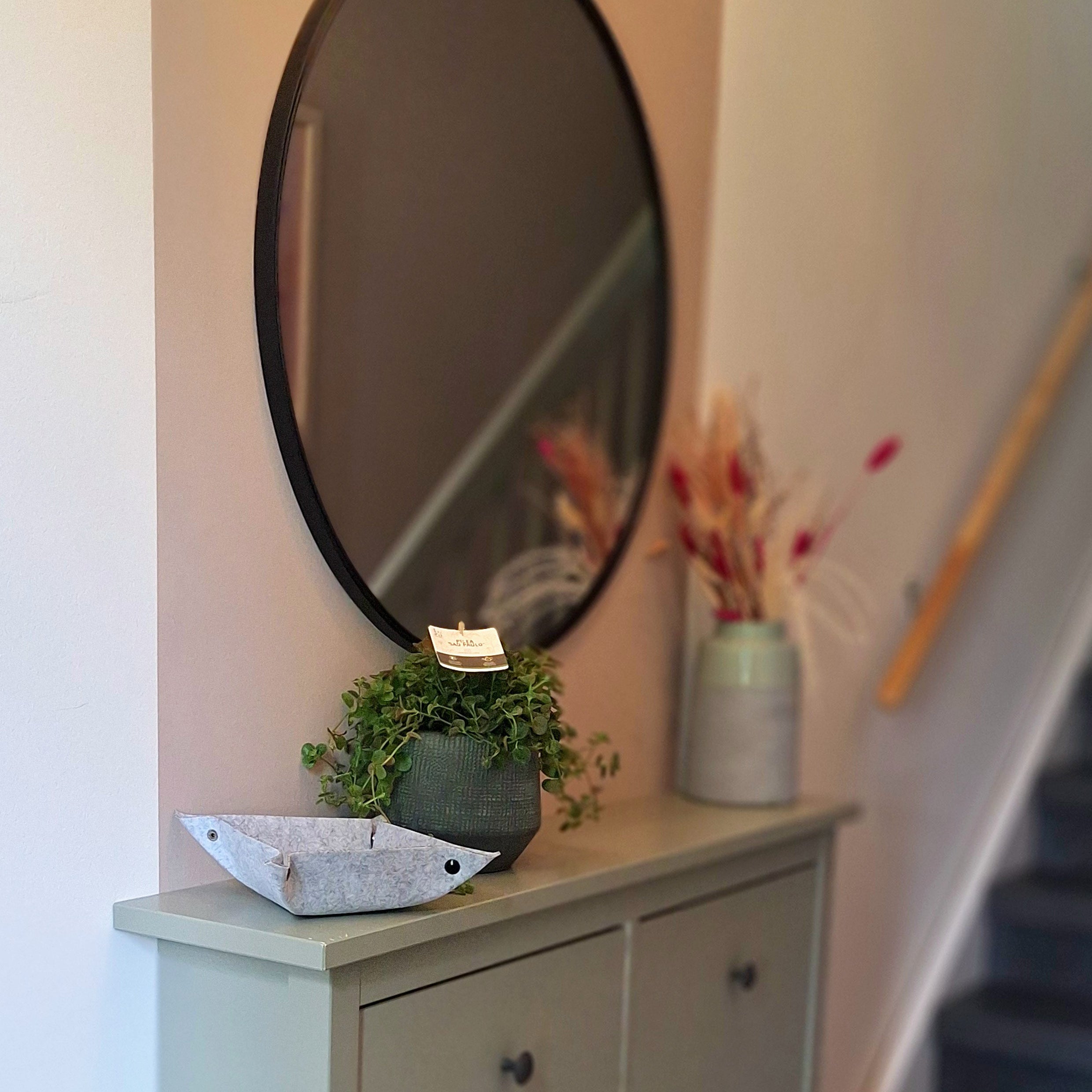 QUVIO Opbergbakje opvouwbaar vilt grijs