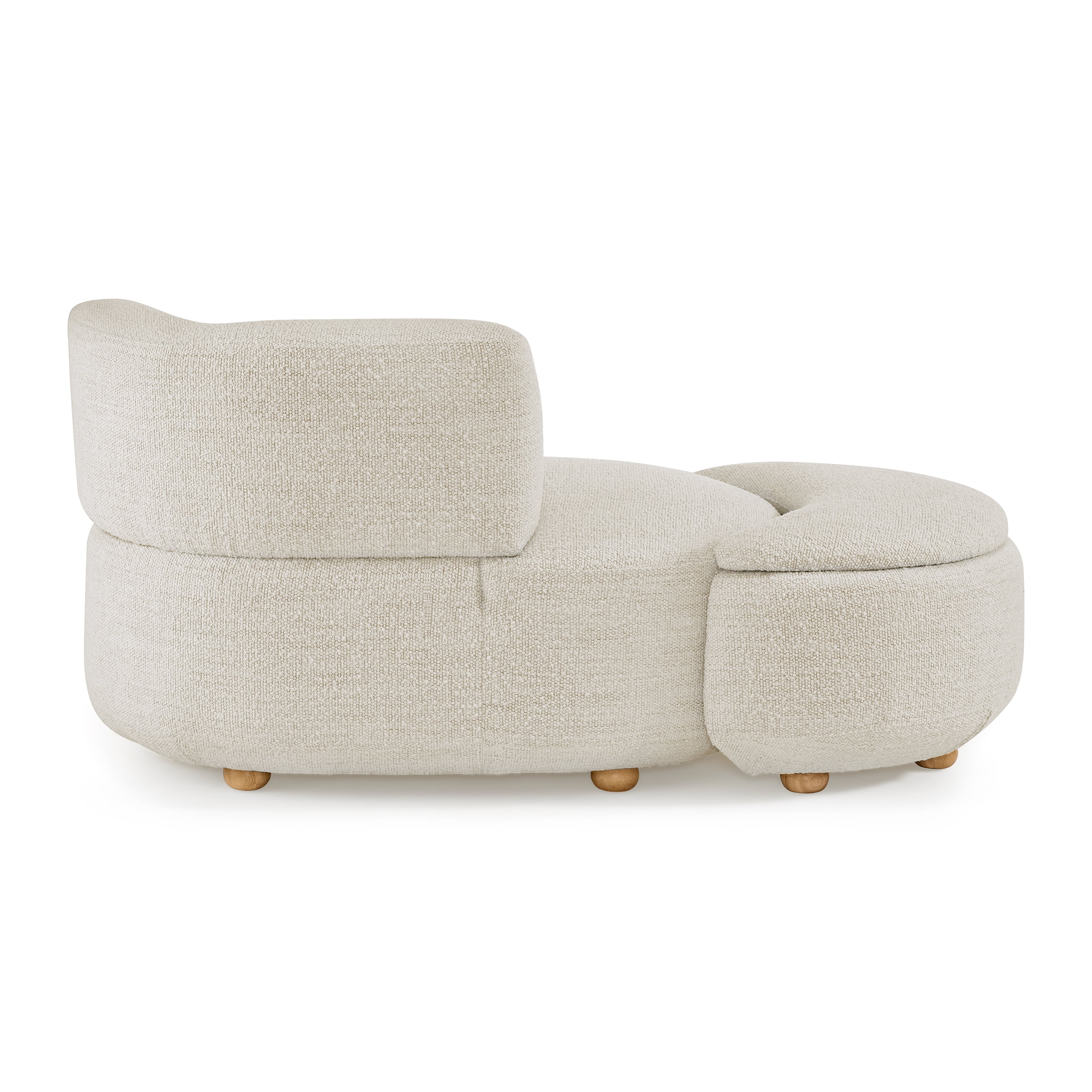 Better Homes & Gardens Juliet Modern Boucle Chaise & Storage Ottoman, Pearl - Image 8