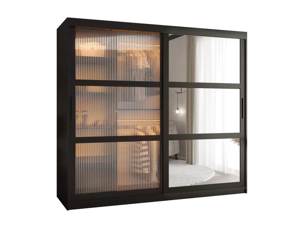 ARMARIO FLUTES 2 DE PUERTAS CORREDERAS 200/200/62 2 puertas (negro) 72613WLBA