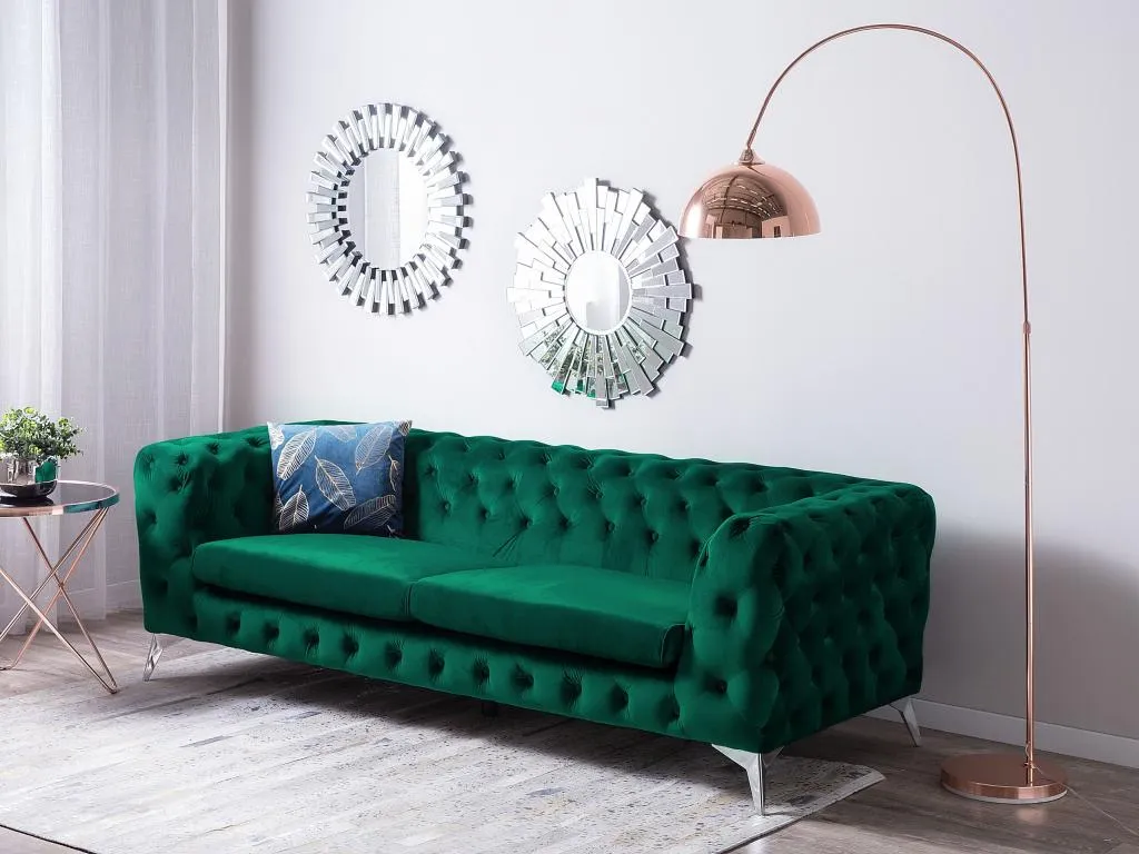 Sofá de terciopelo verde Banakdecoracion 23148XBHS