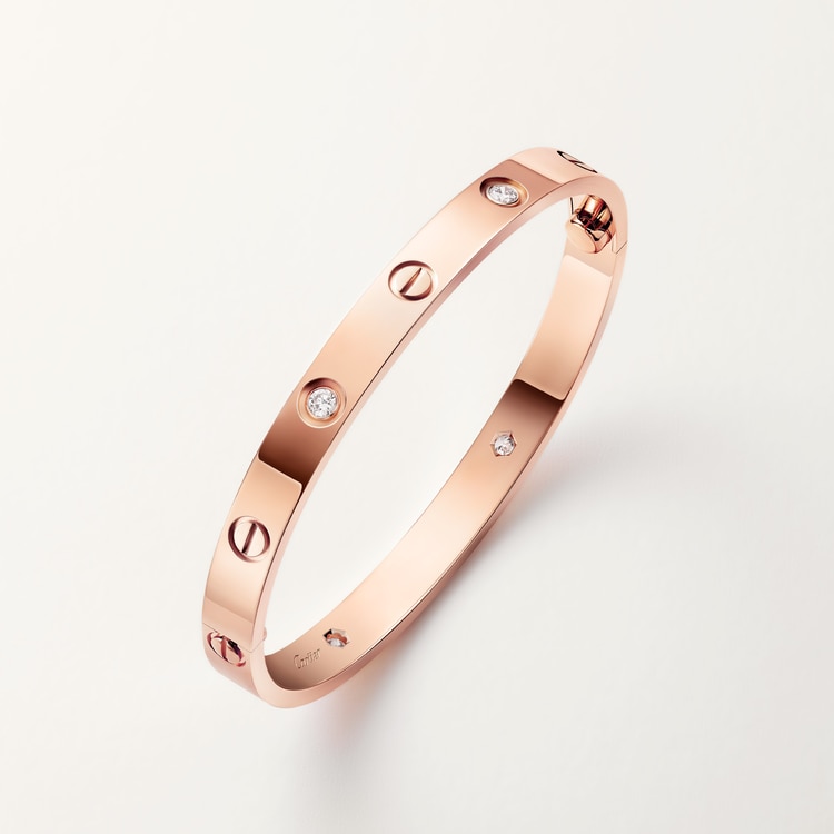 Replicate LOVE bracelet, classic model, 4 diamonds(1:1 replica) - Original Replica Club
