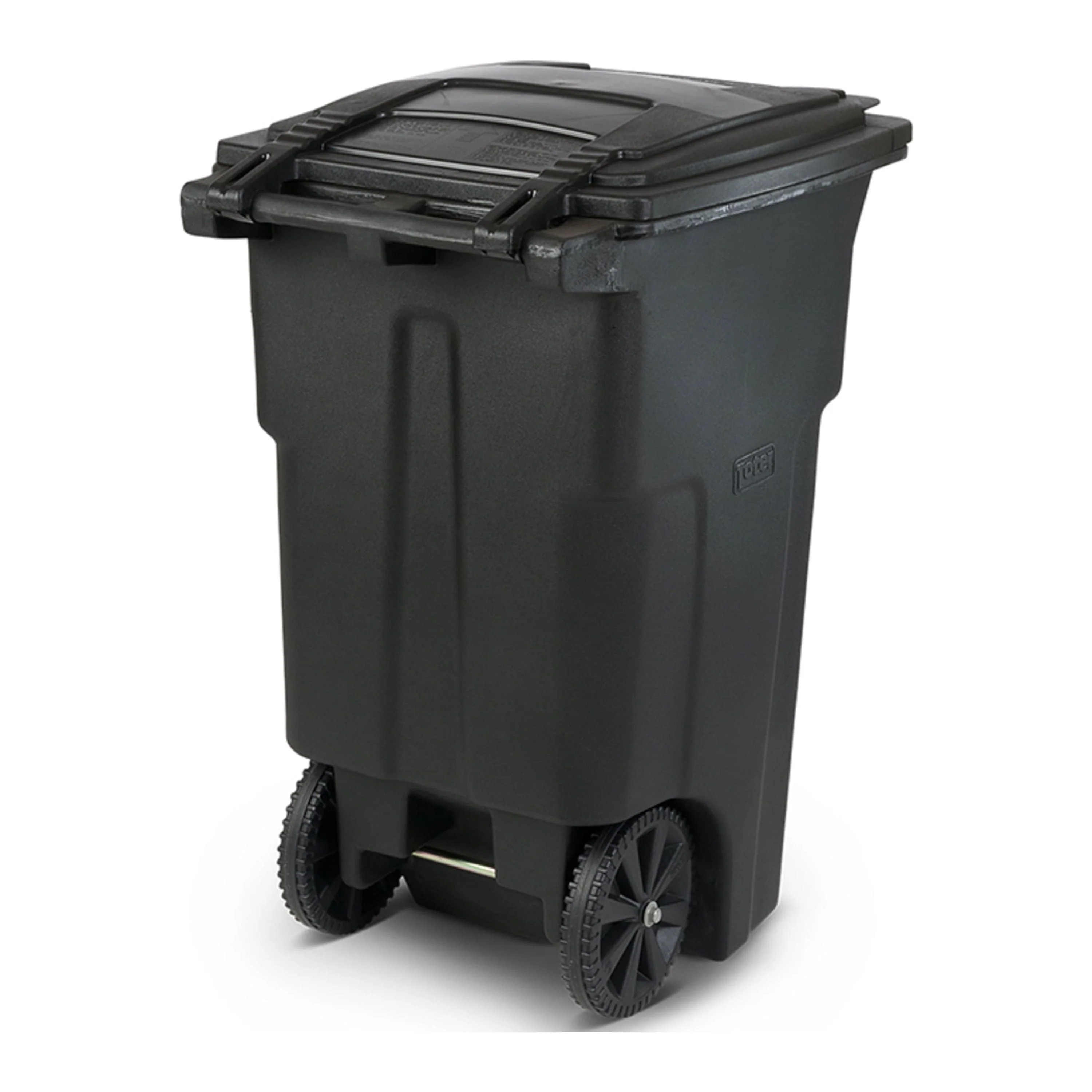 Toter 64 gallon black garbage can with wheels and lid - Image 3