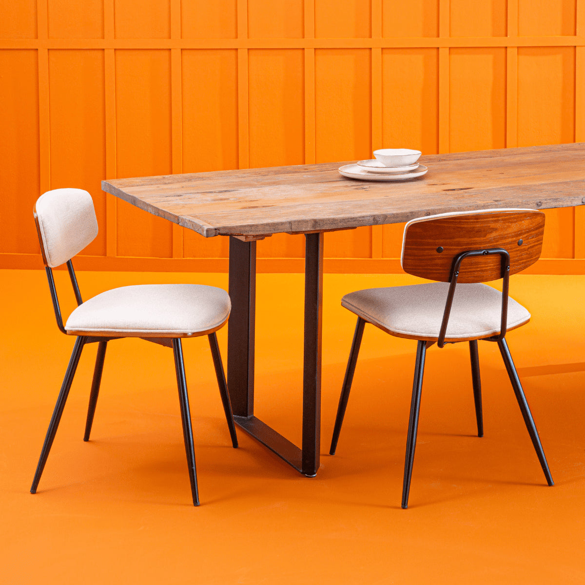 Signature - Eetkamerstoelen Babette - Beige - Set van 2