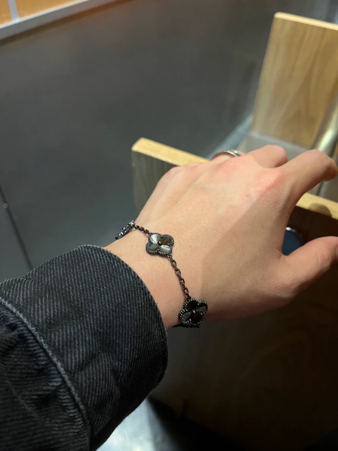 VCA Darth Vader Black Vintage Alhambra 5 Motifs Bracelet - Original Replica Club