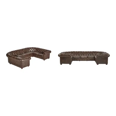 Gdansk 9-Person U-Shaped Chesterfield Sectional Sofa
