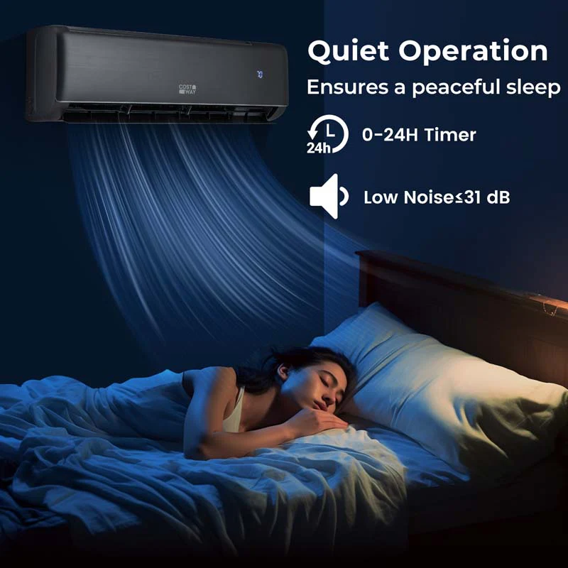 Eletriclife 17000 BTU 21 SEER2 208-230V Wifi Enabled Mini Split Air Conditioner and Heater Gray