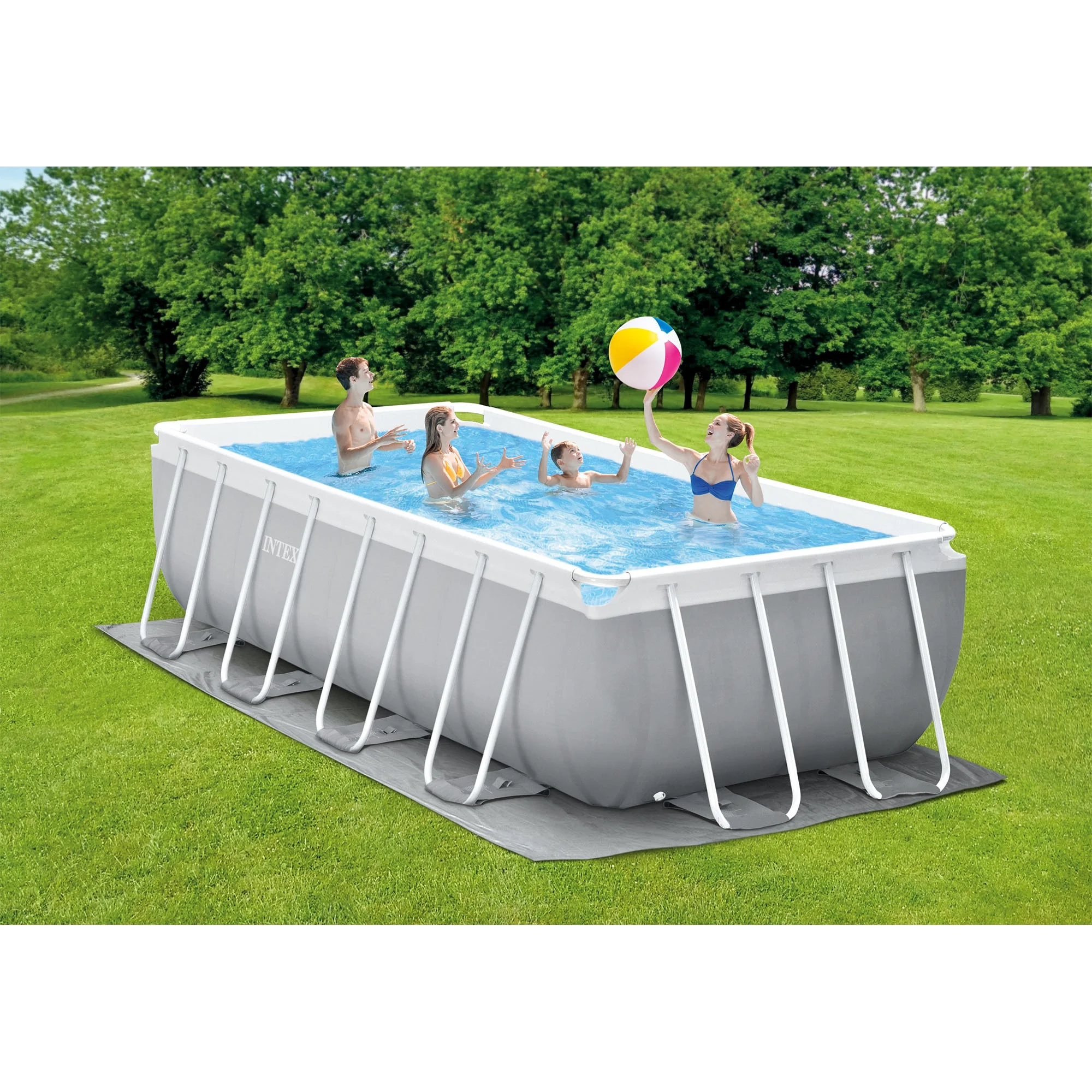 Intex 16Ft X 8Ft X 42In Prism Frame Rectangular Pool Set - Image 7