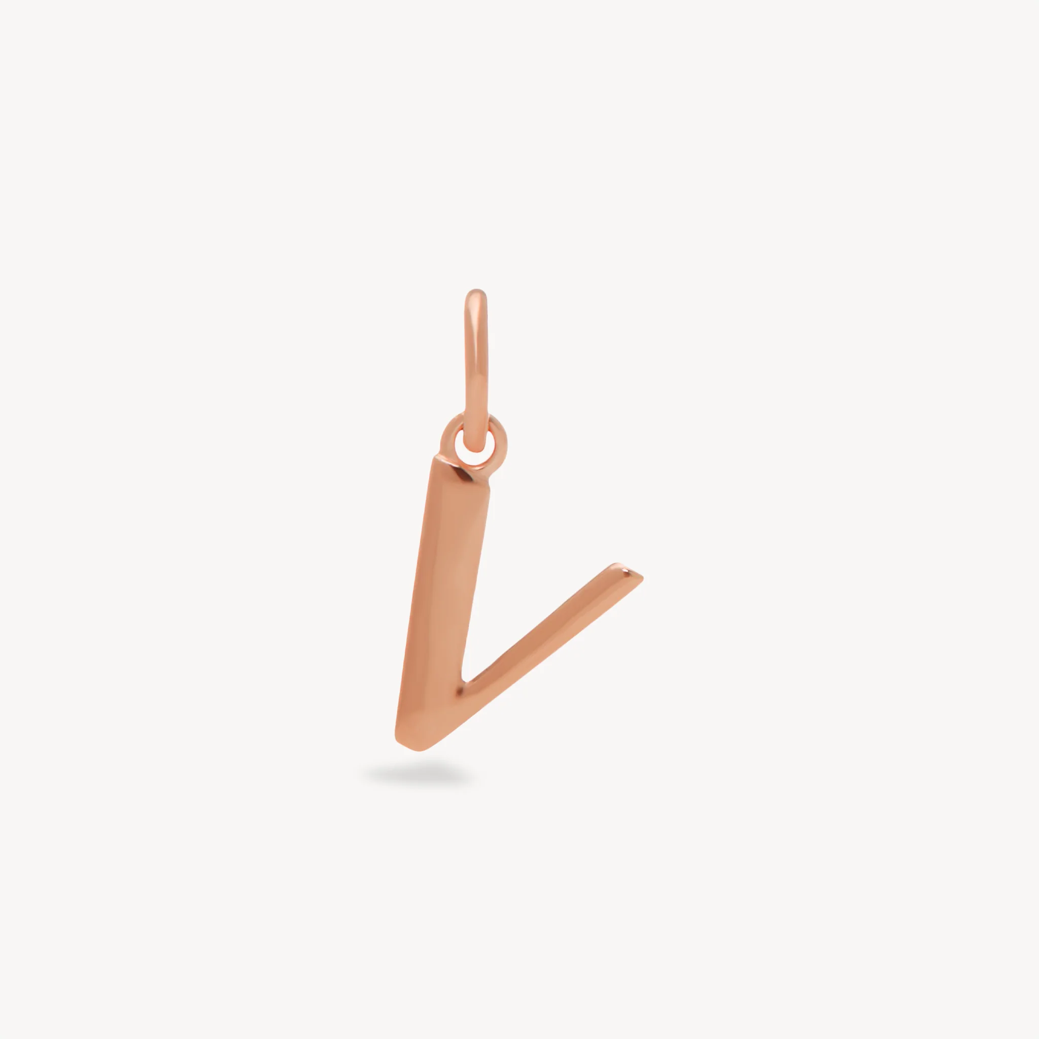 14k Rose Gold Vermeil Letter Charm
