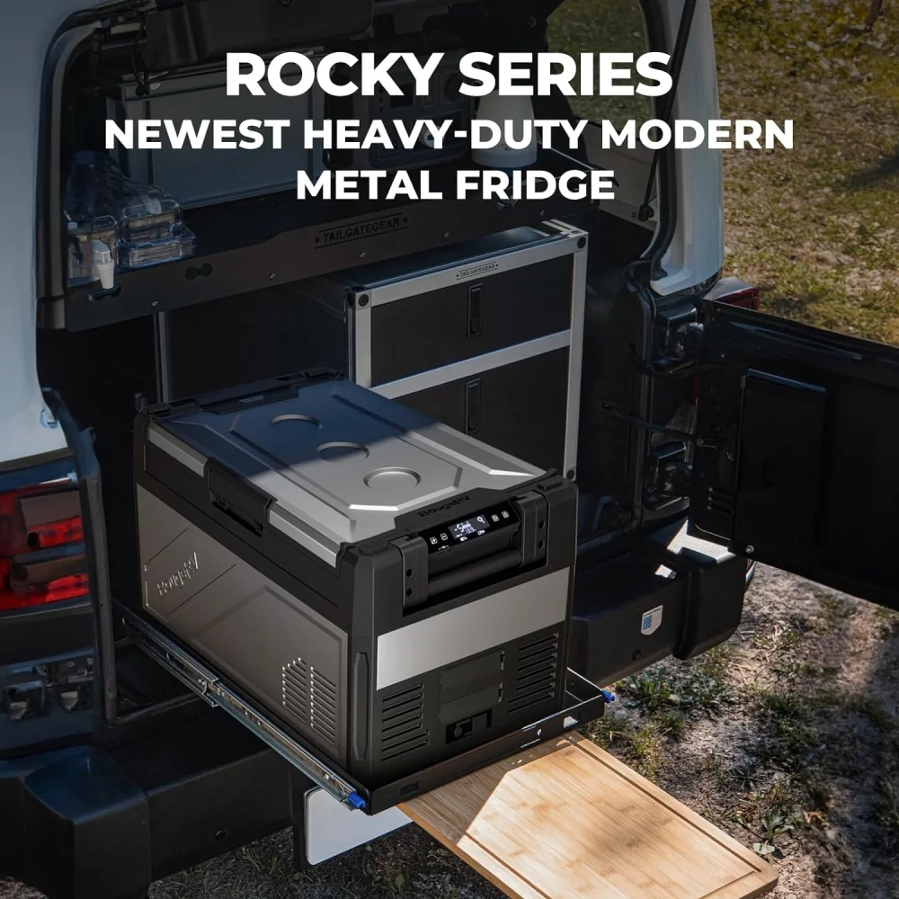 BougeRV Rocky 12 Volt Car Refrigerator, 81QT Dual Zone Car Fridge Freezer with Metal Casing, APP Control Compressor Cooler 12/24V DC, 110~240V AC for RV Truck Vehicle Outdoor Travel Camping Trip - Image 4