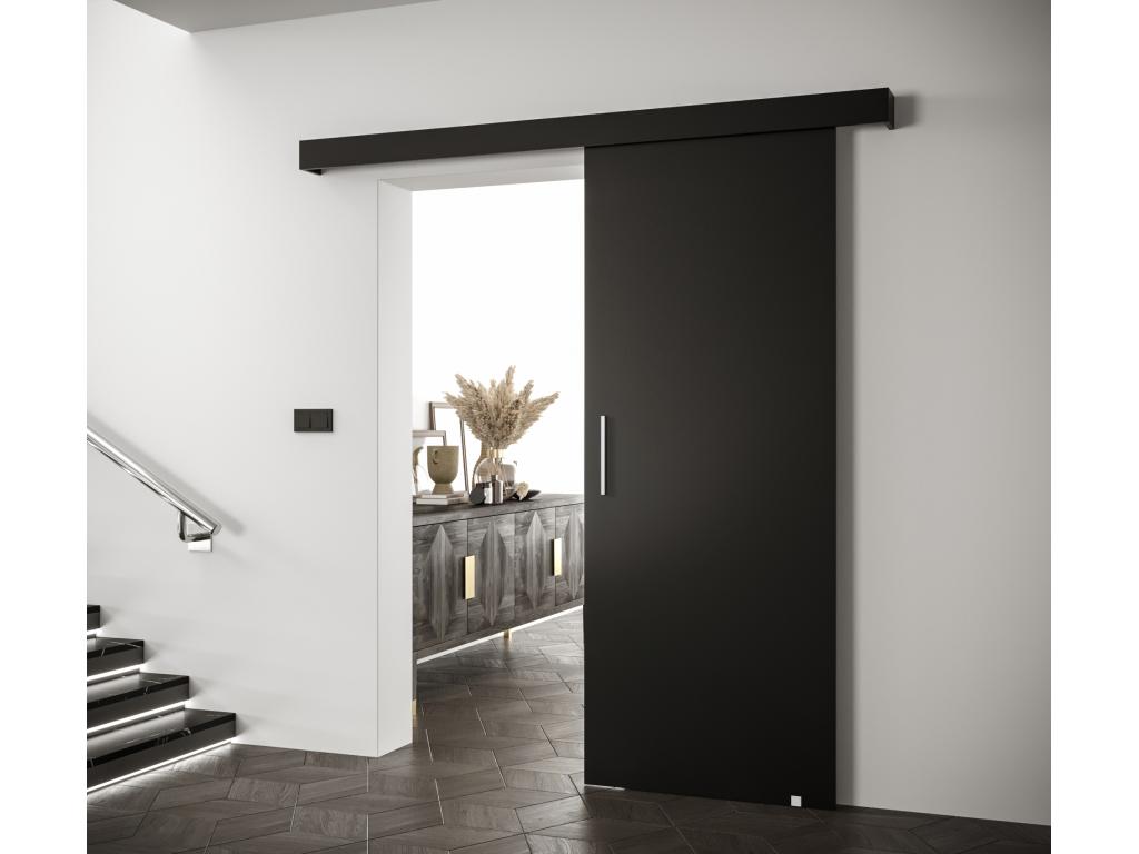 Puertas correderas Salwador I 70x204 cm (Negro / Negro / Plata)