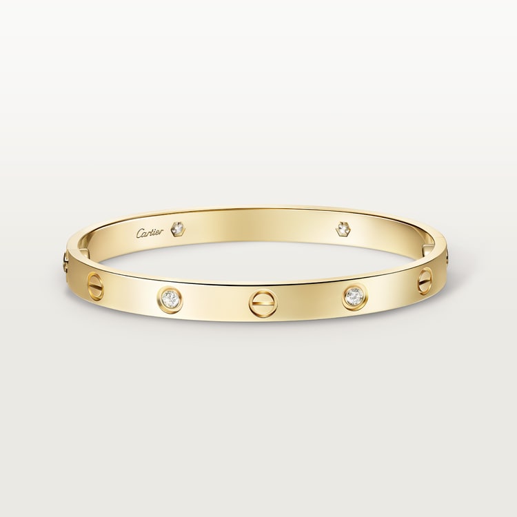 Replicate LOVE bracelet, classic model, 4 diamonds(1:1 replica) - Original Replica Club