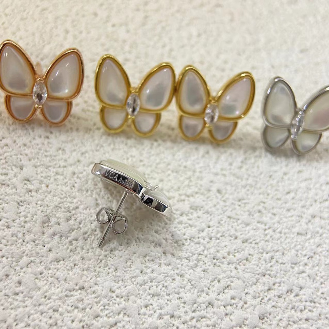 VCA Two Butterfly Earrings - Original Replica Club