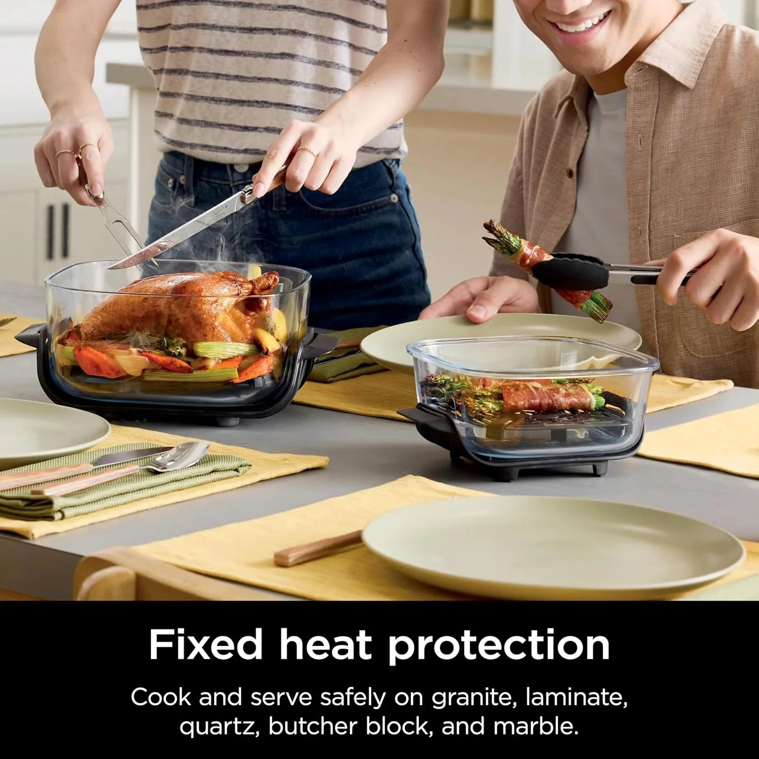 Ninja Crispi 4-in-1 Portable Glass Air Fryer Cooking System, 1500W, 4QT & 6-Cup TempWare Glass Containers with Storage Lids, Microwave, Freezer & Dishwasher Safe