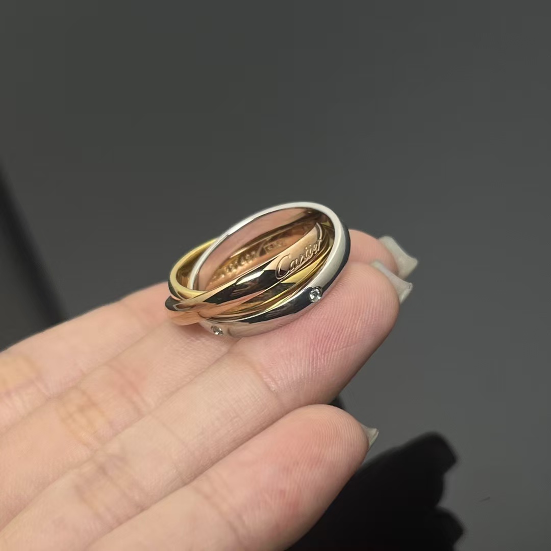 Cartier Trinity Ring - Paved Diamond - Original Replica Club