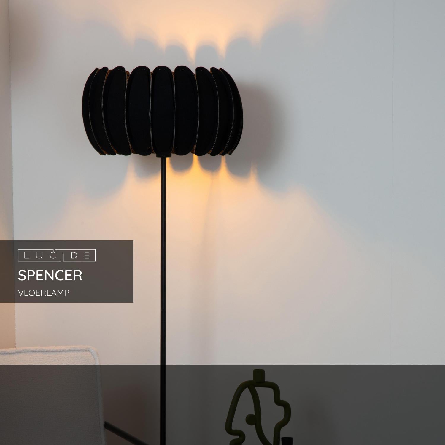 Lucide SPENCER Vloerlamp - Zwart