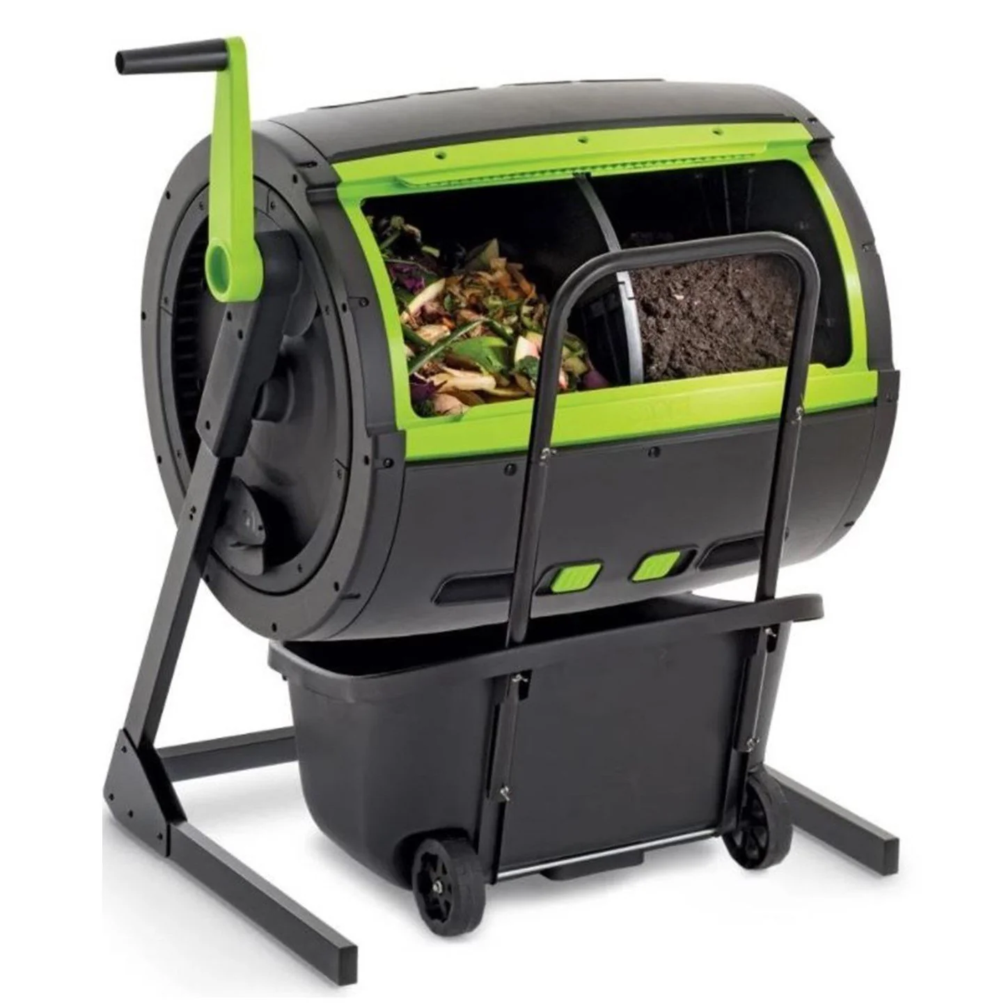 65-Gallon Compost Tumbler And Cart Combo