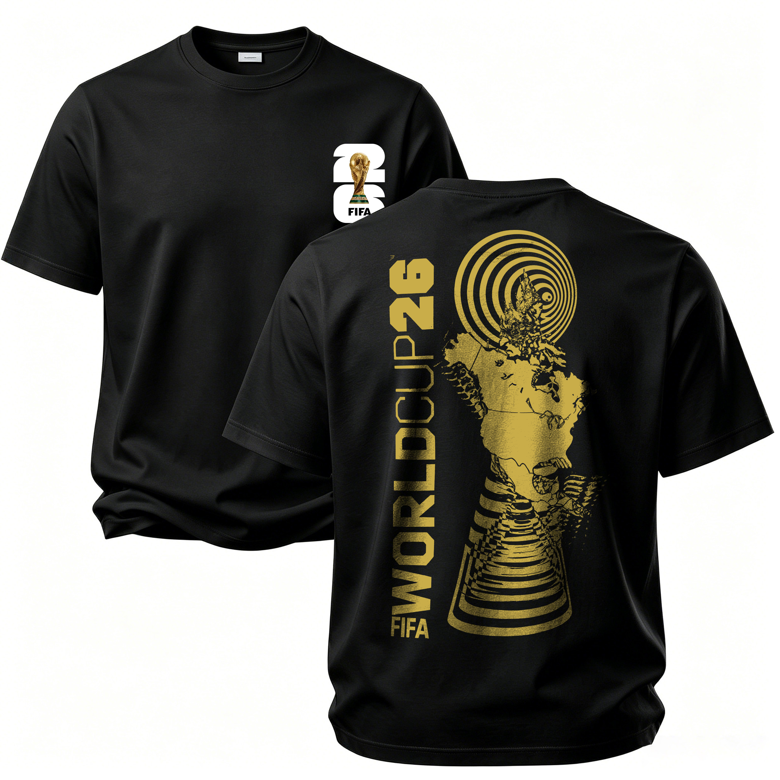 Golden Trophy Art Printed Unisex Oversized T-shirt